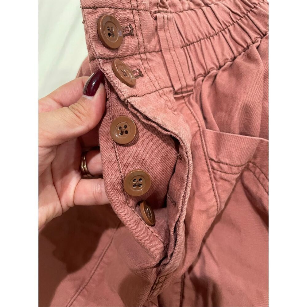 Free People Pants Womens Small Ready To Run Cinch Waist Baggy Pink - Picture 7 of 8